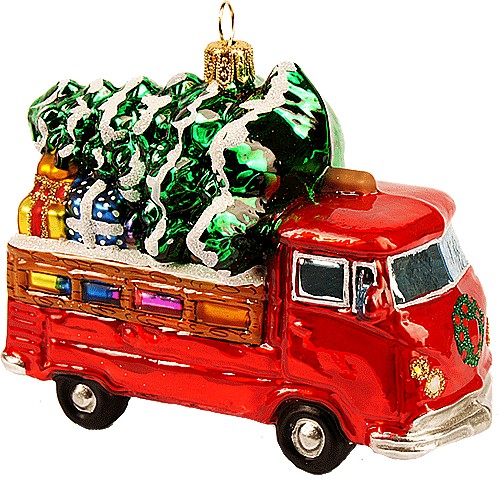 Елочная игрушка Рождественский грузовик