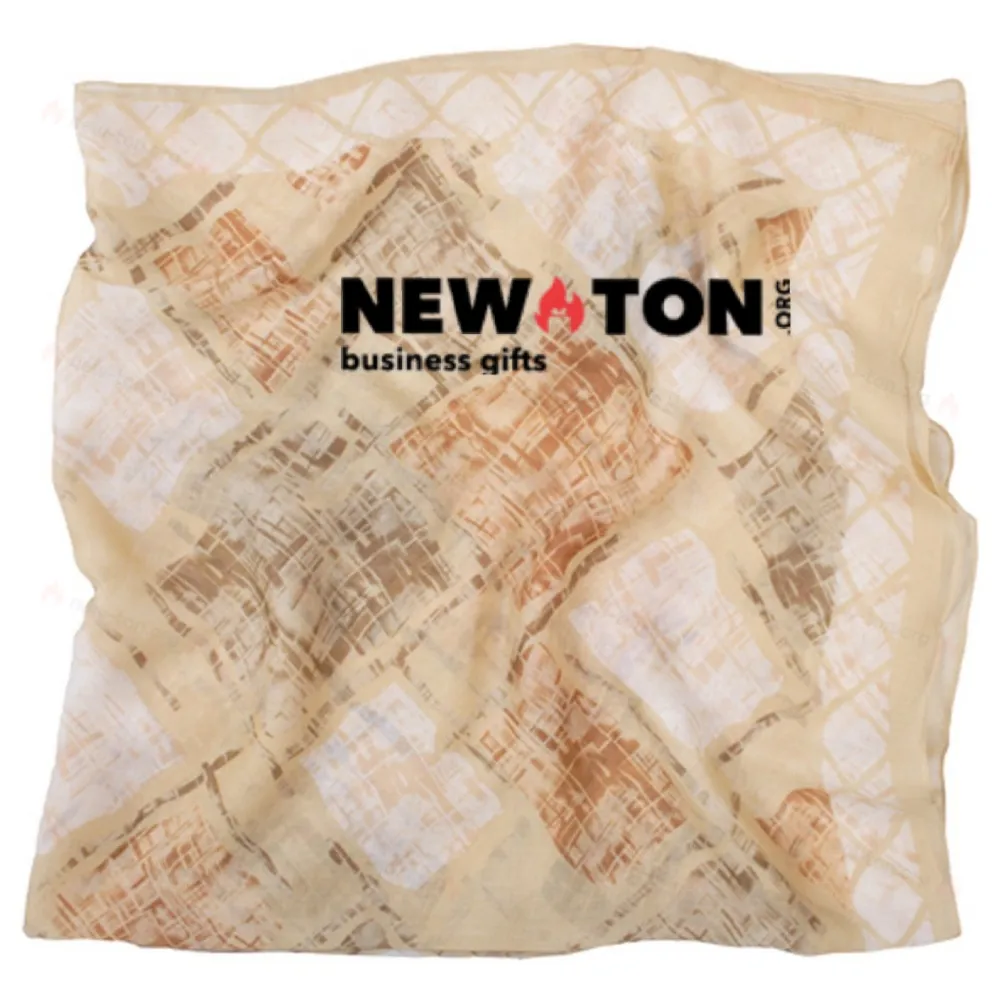 Женский шарф, 90 × 90, коричневый