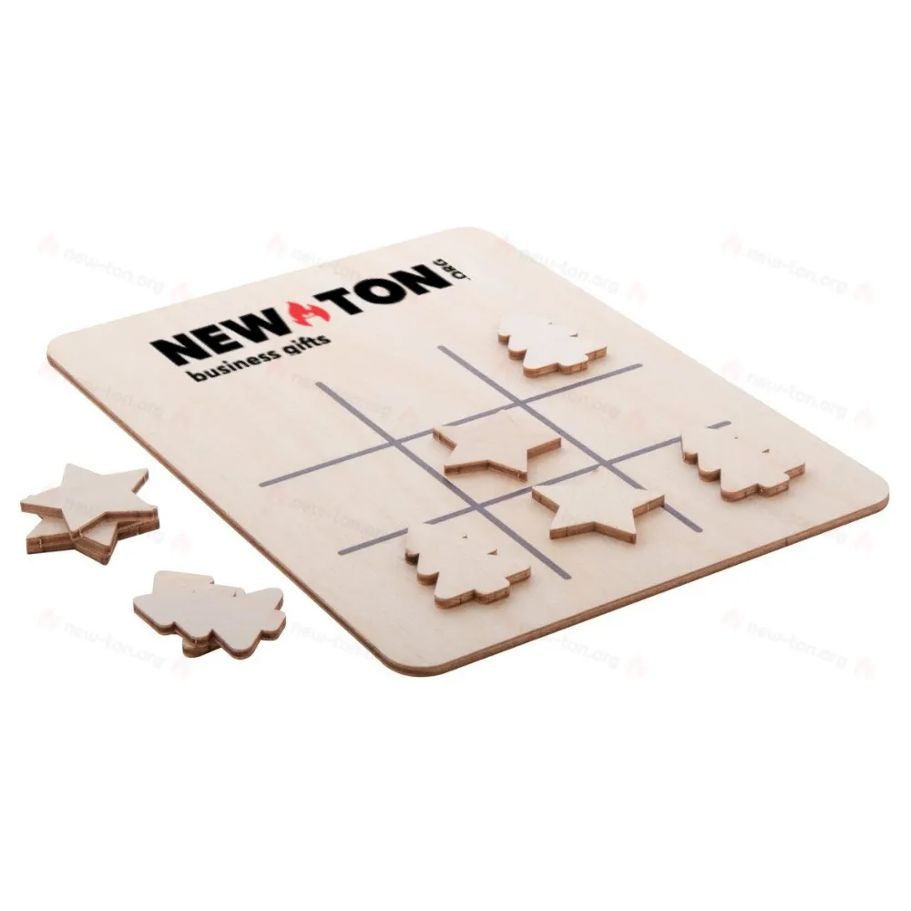 Рождественское крестики-нолики, украшение и колокольчик