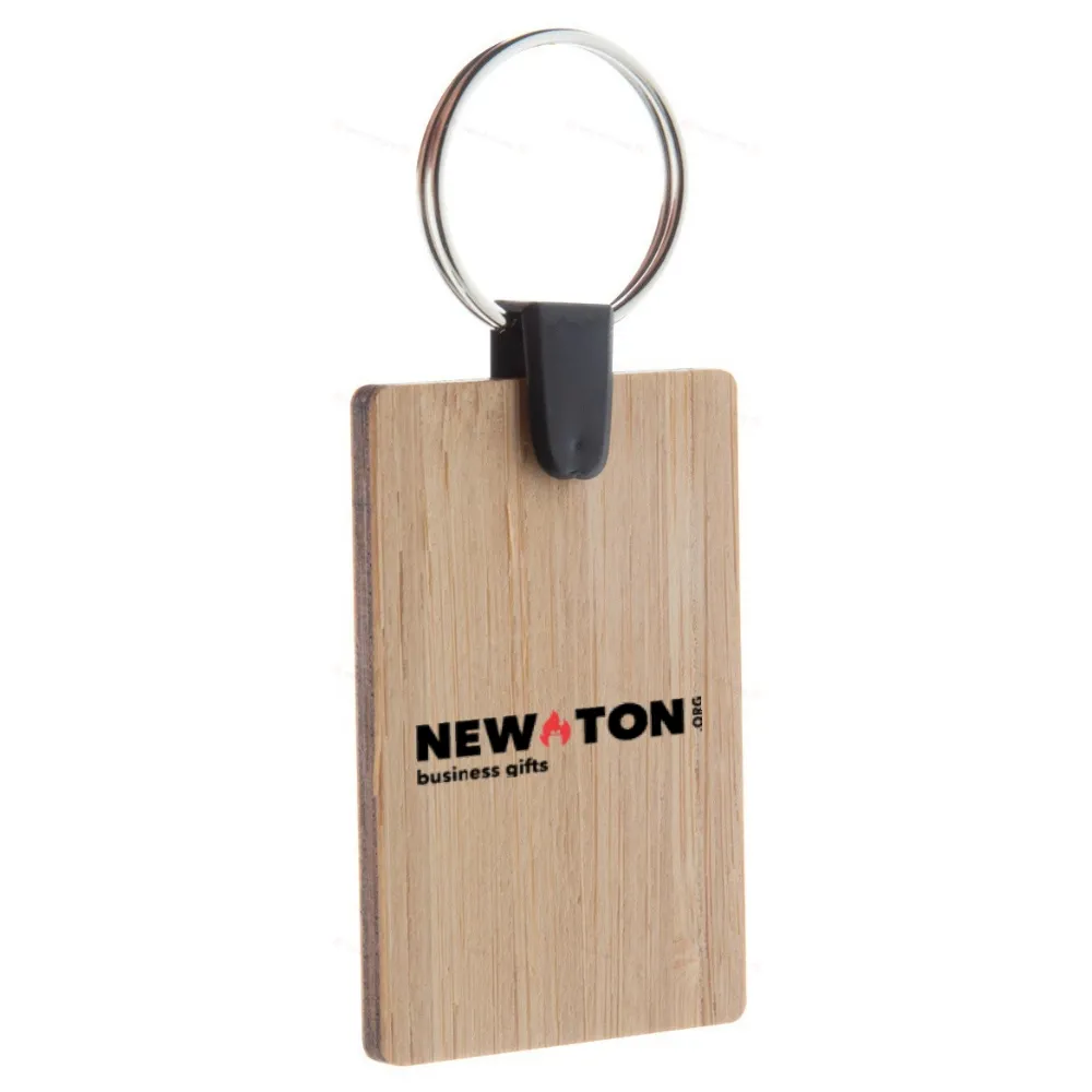 Бамбуковый брелок, круглый