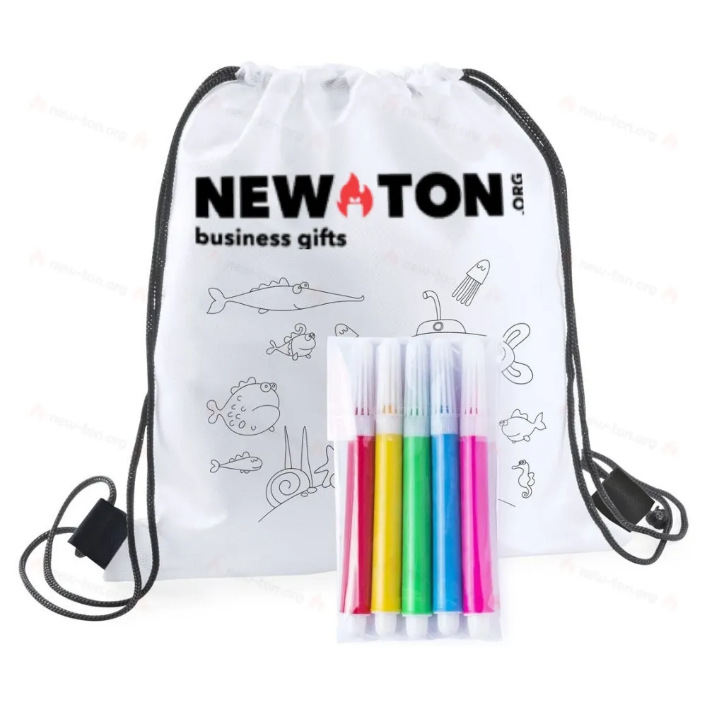 
                                            Backys Coloring Drawstring Backpack
                                            