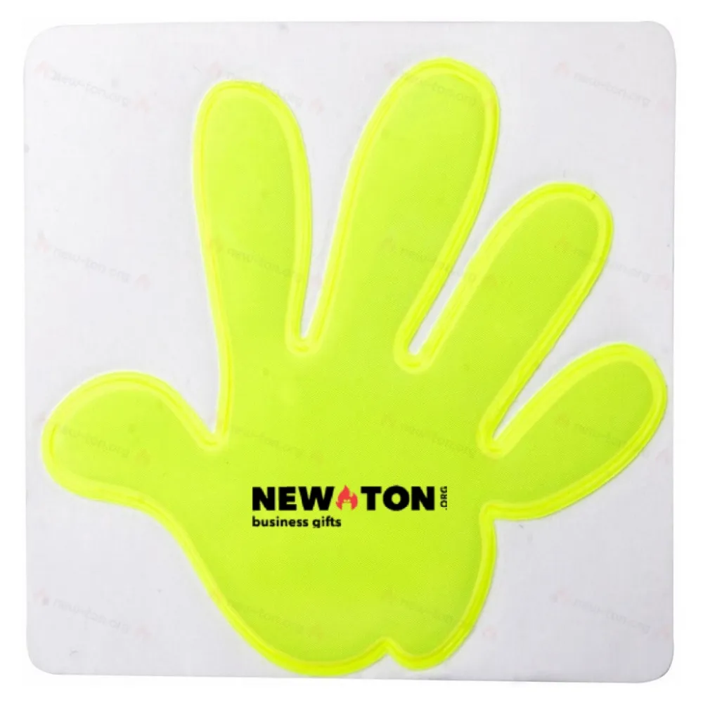 
                                            reflective sticker, hand
                                            