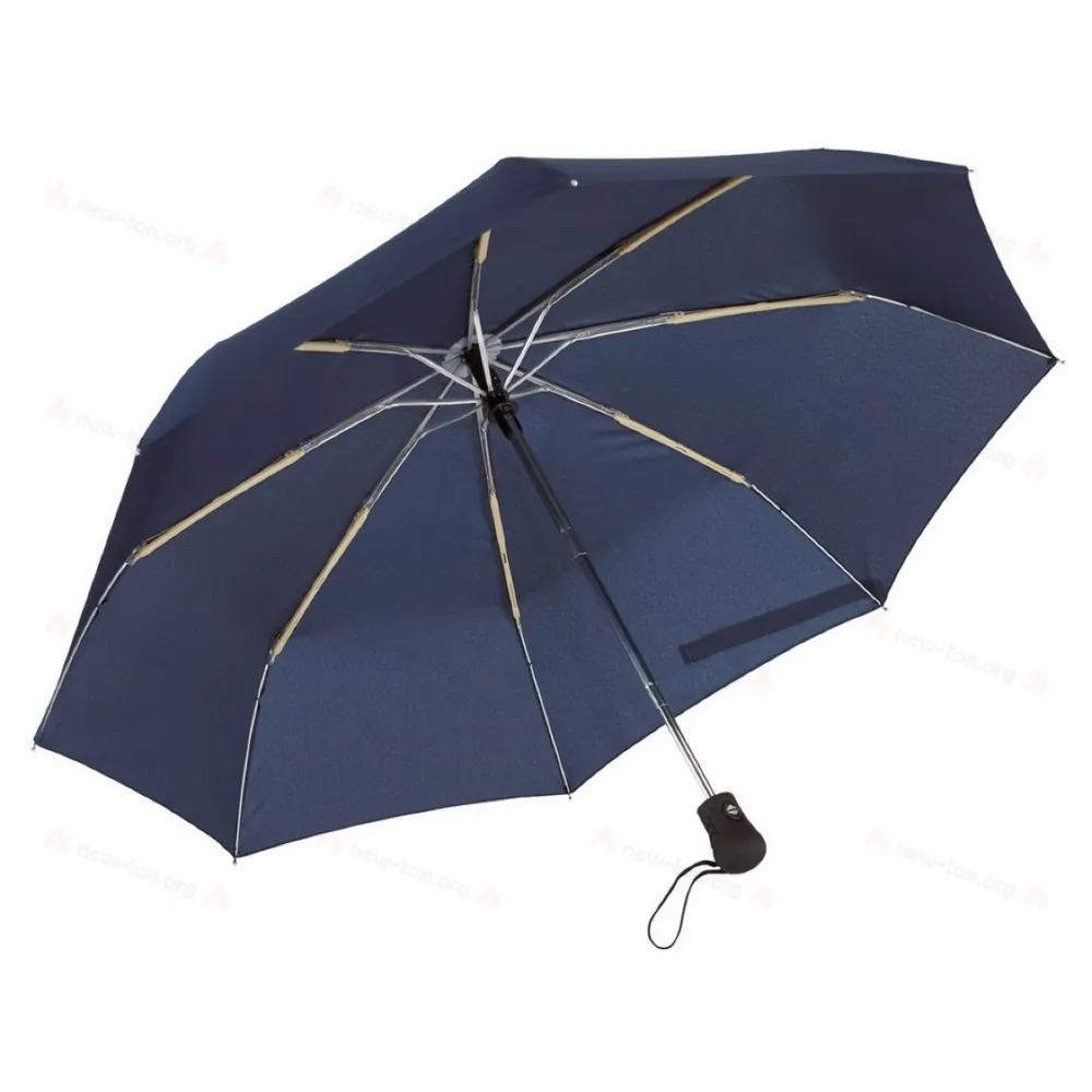 Ветрозащитный автоматический складной зонт BORA, темно-синий
