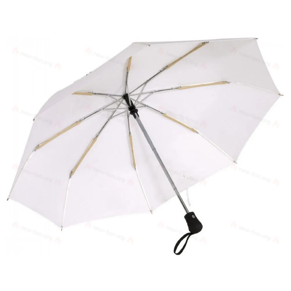 Ветрозащитный автоматический складной зонт BORA, белый