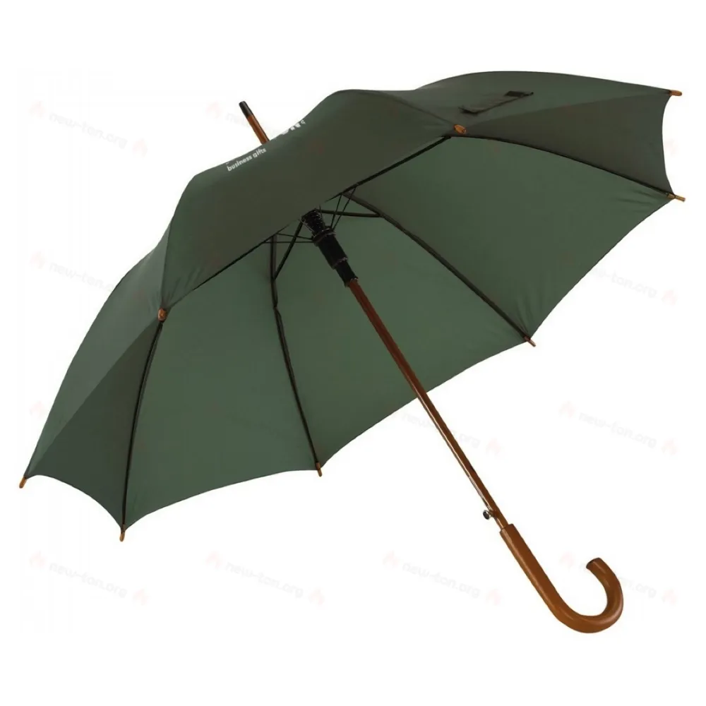Автоматический деревянный зонт TANGO, темно-зеленый