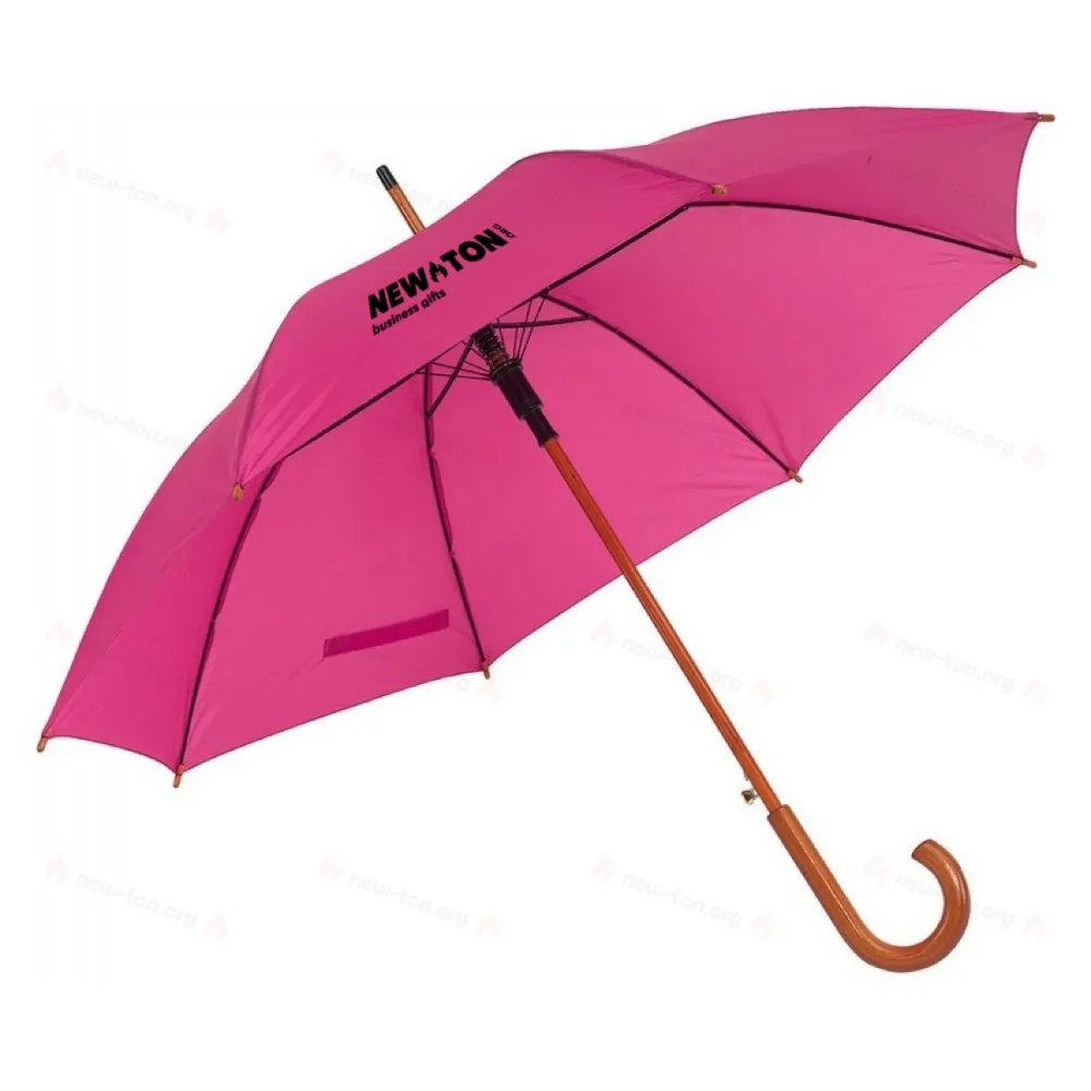 
                                            Automatic wooden stick umbrella TANGO, dark pink
                                            