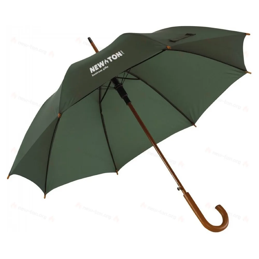 
                                            Automatic wooden stick umbrella BOOGIE, dark green
                                            