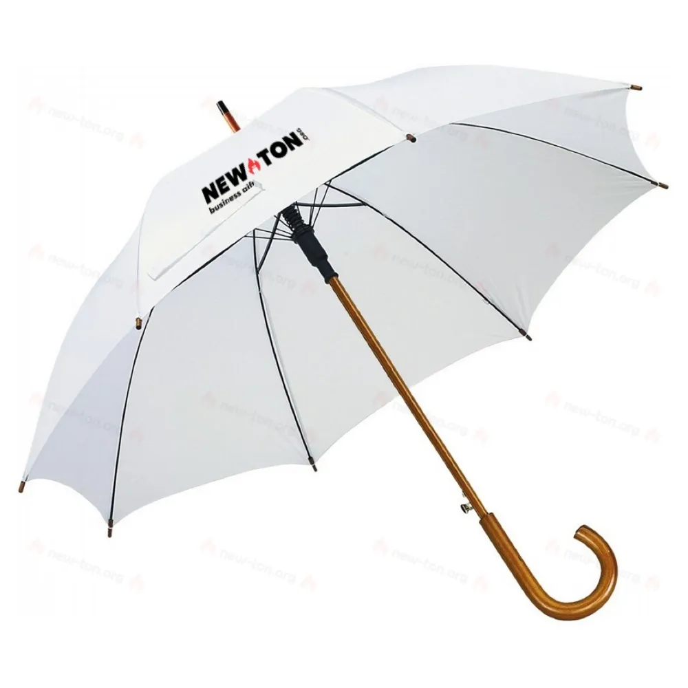 
                                            Automatic wooden stick umbrella BOOGIE, white
                                            