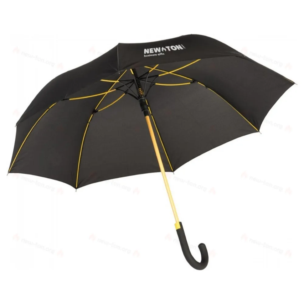 
                                            Automatic stick umbrella CANCAN, black, yellow
                                            