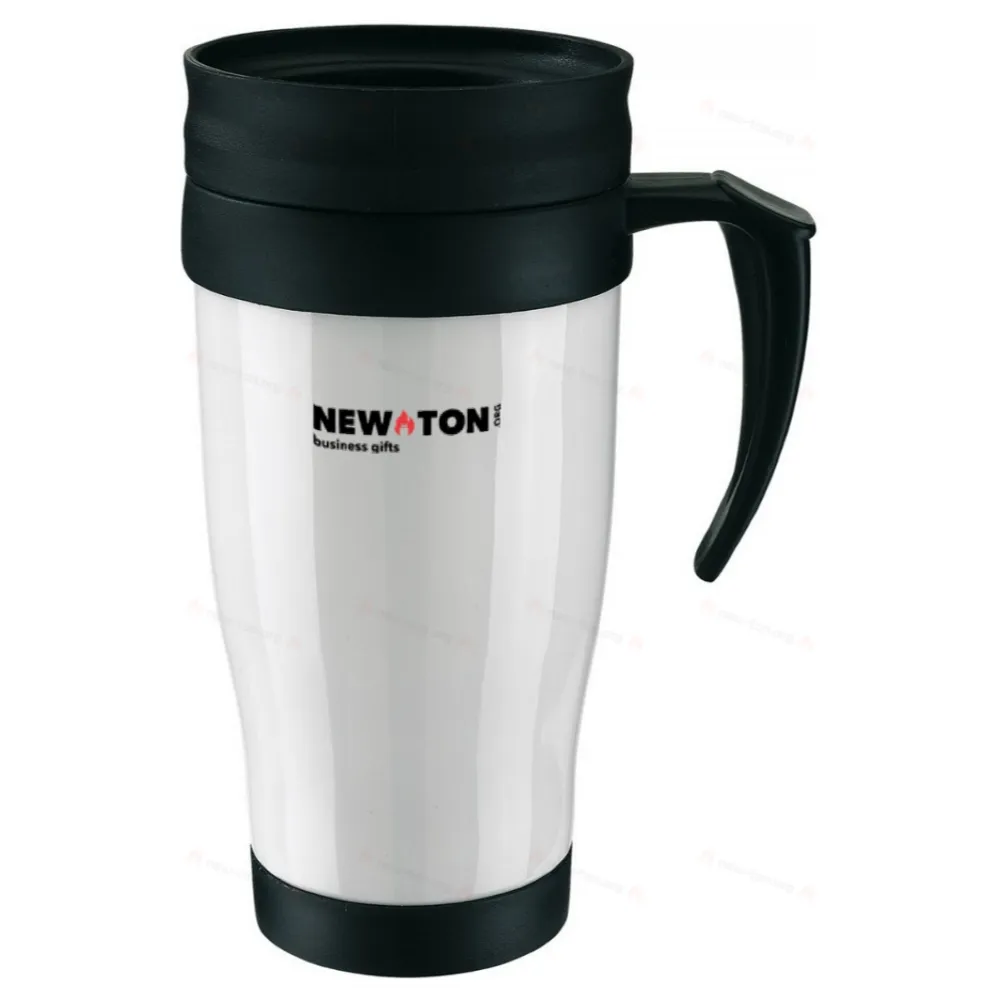 Кружка дорожная двухстенная WARM-UP, белая