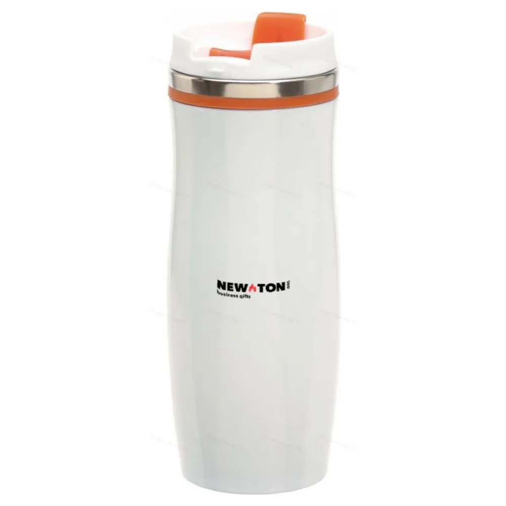 Дорожная кружка CREMA, двустенная, оранжевая