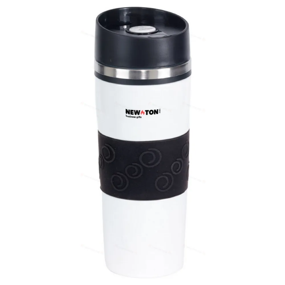
                                            Double-walled flask ARABICA, black, white
                                            