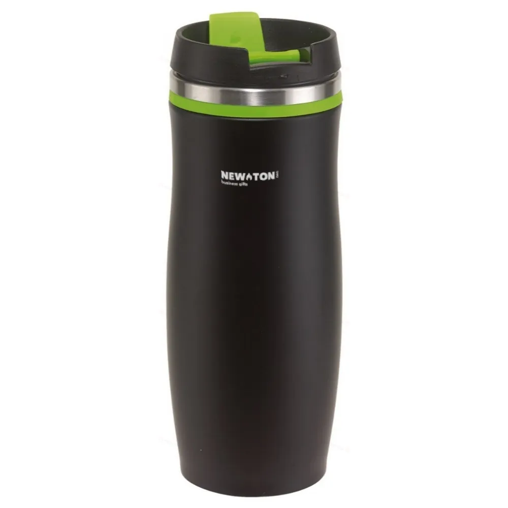 Кружка дорожная двустенная DARK CREMA, черный, зеленый