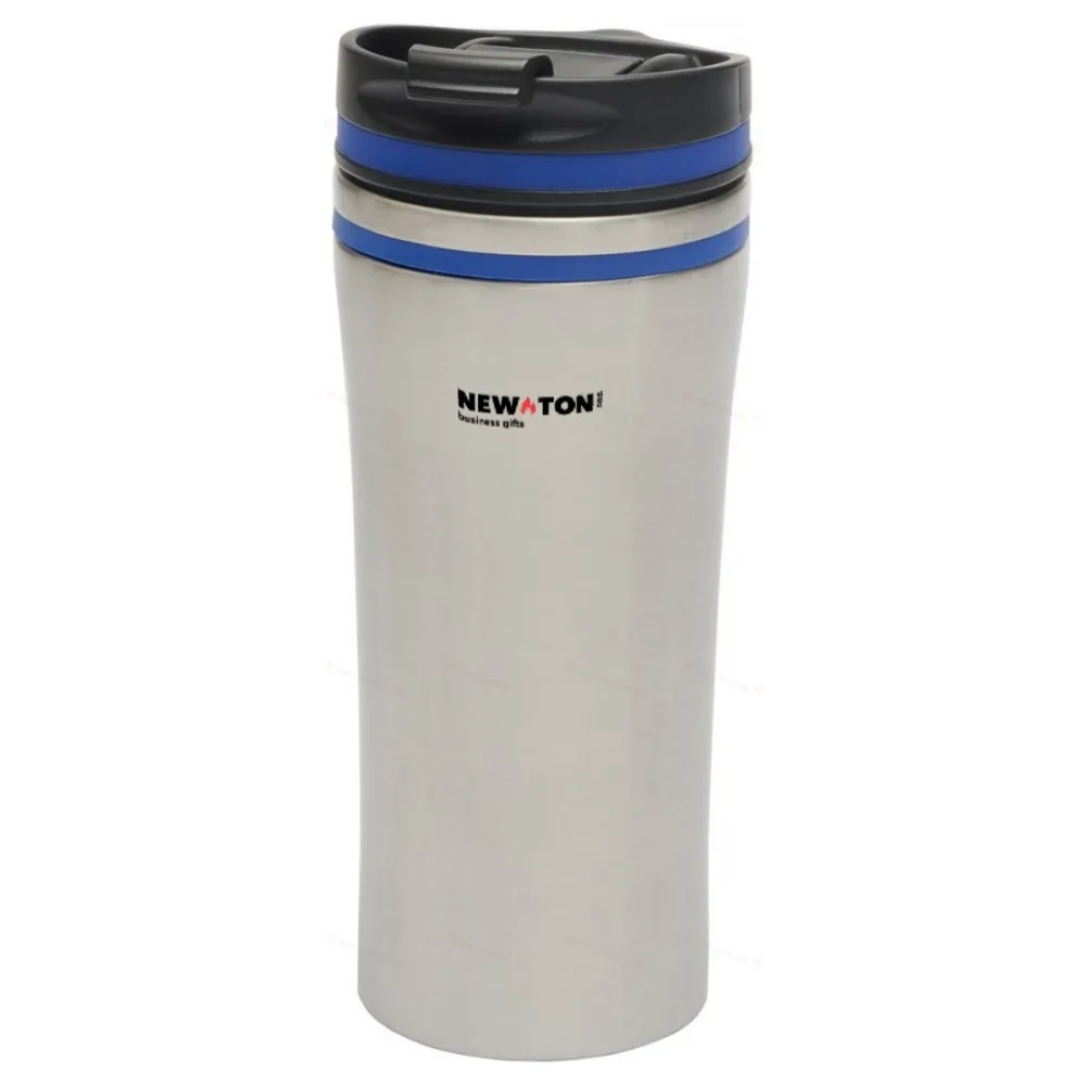 
                                            Double-walled travel mug LIBERICA, blue, silver
                                            