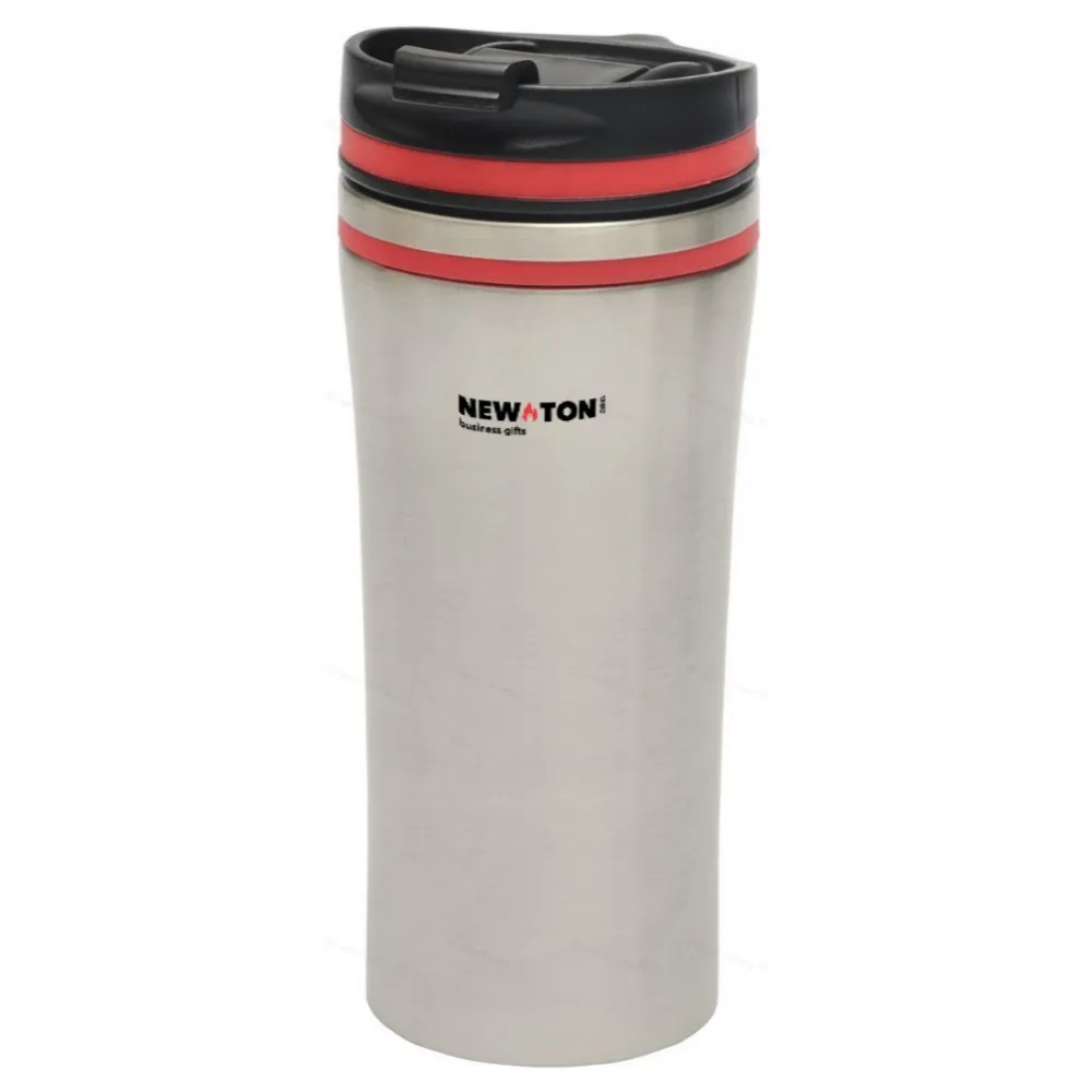 
                                            Double-walled travel mug LIBERICA, red, silver
                                            