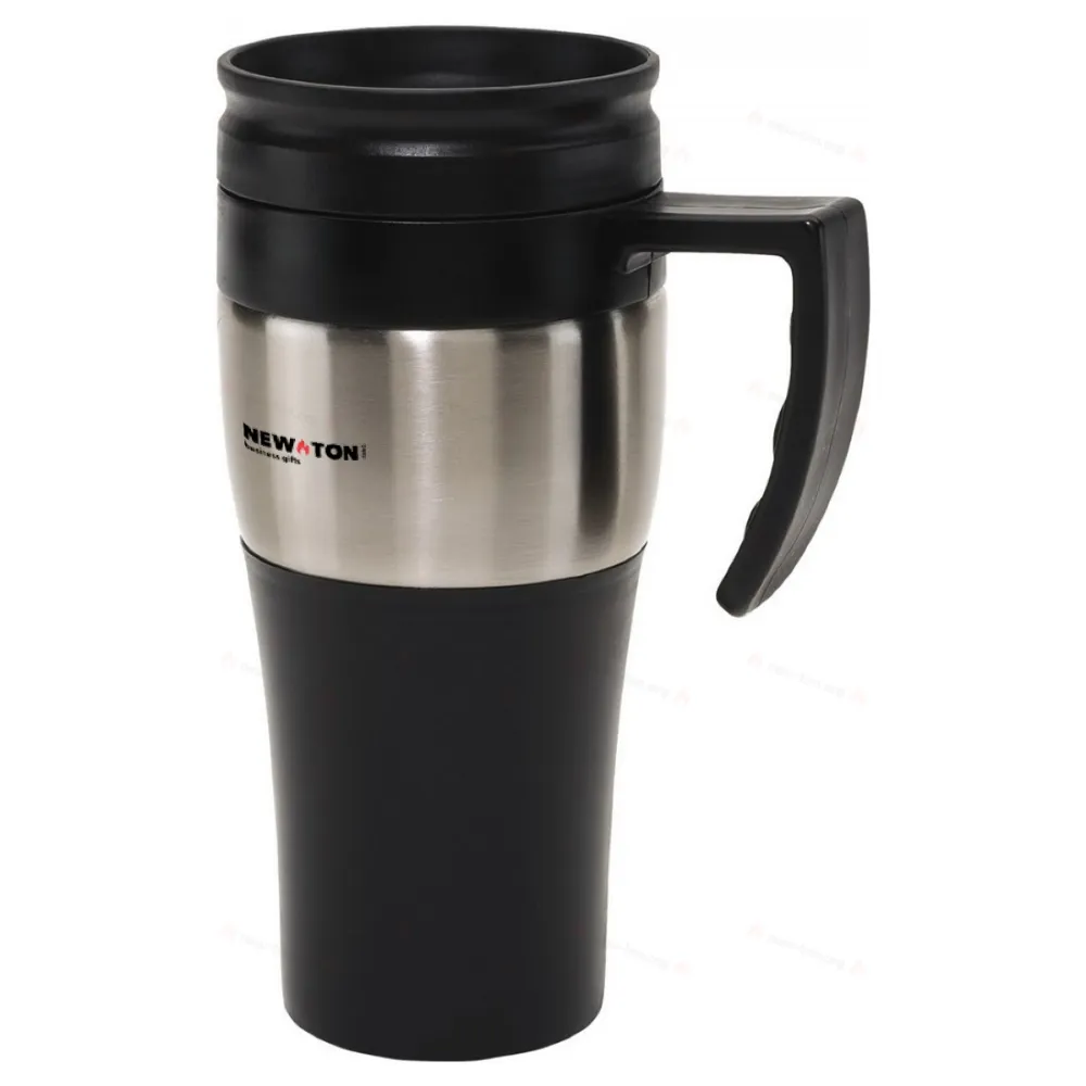 
                                                Double-walled cup HOT DRINK, black, silver
                                                