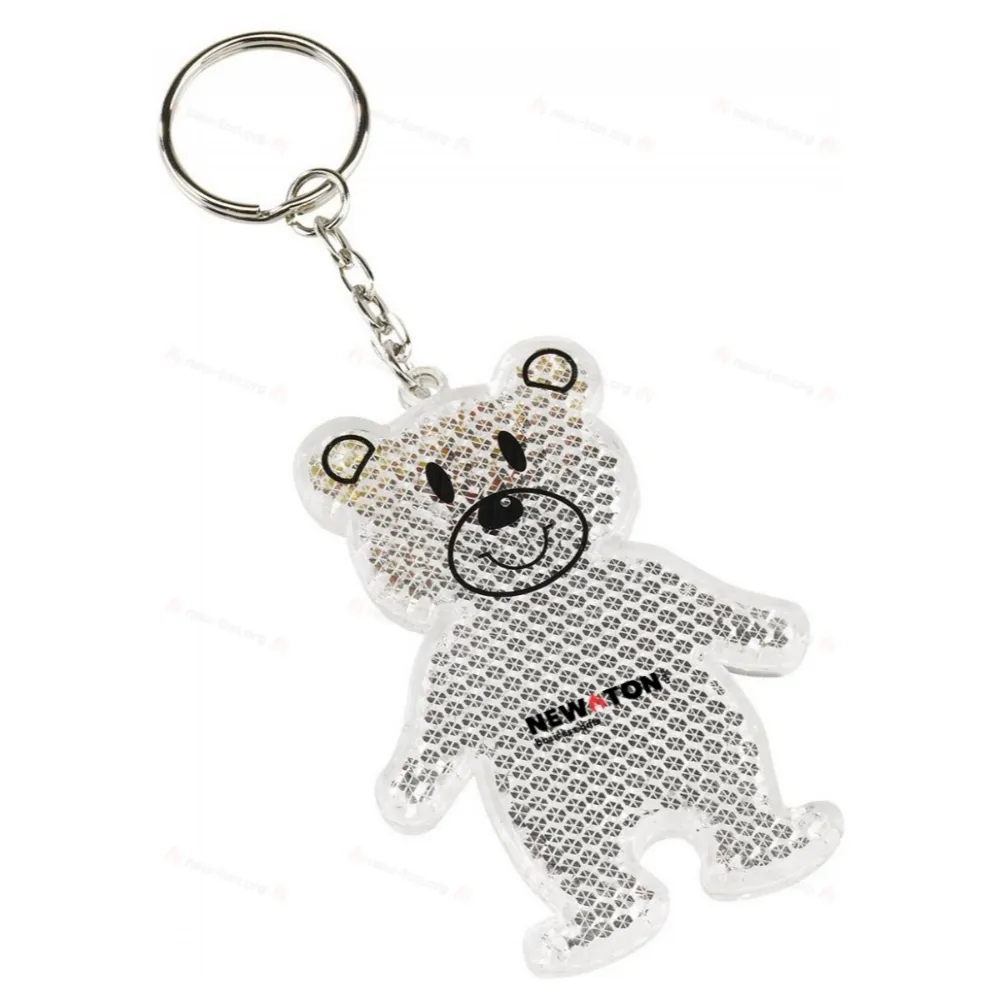 
                                            Reflective teddy key ring TEDDY, white
                                            