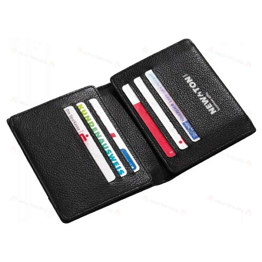
                                            Genuine leather credit card wallet WALL STREET, black
                                            