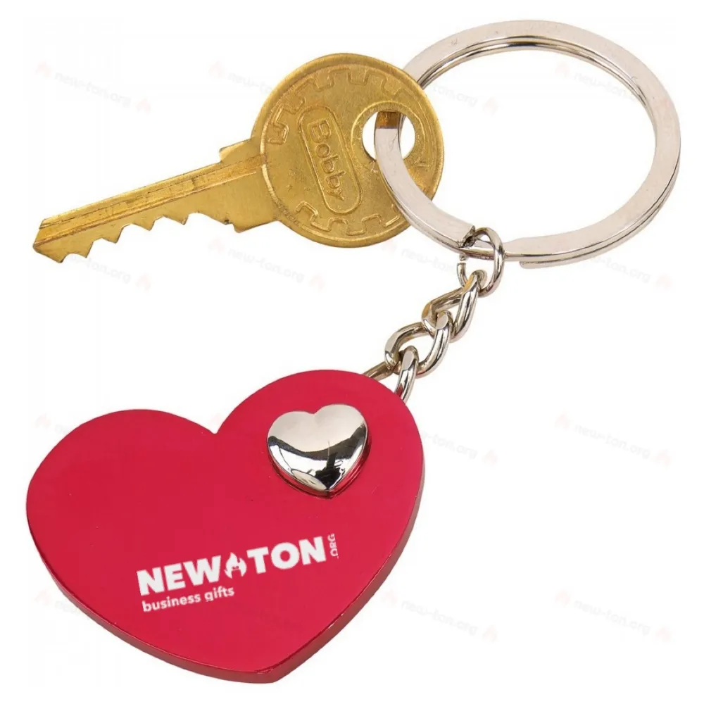 
                                            Key ring HEART-IN-HEART, red, silver
                                            