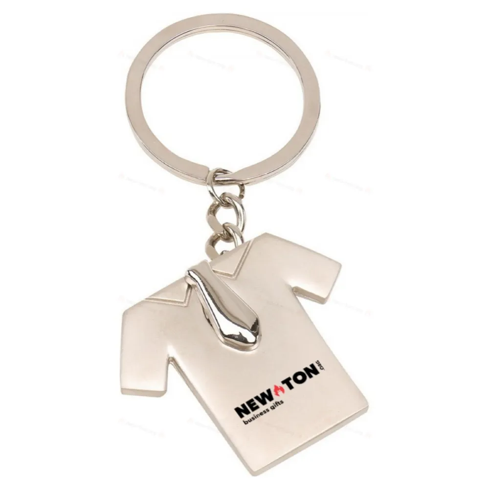 Key ring TIE SHIRT, silver