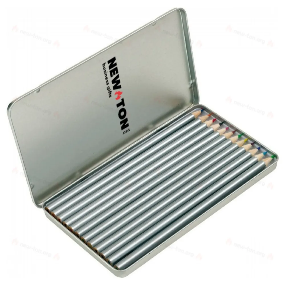 Набор цветных карандашей SILVERSTAR, серебро