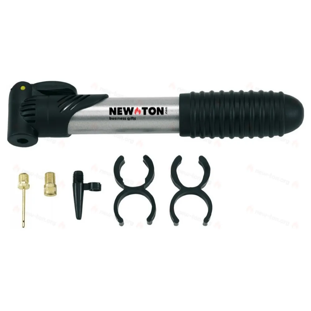 Велосипедный воздушный насос AIRFLOW, черный, серебристый