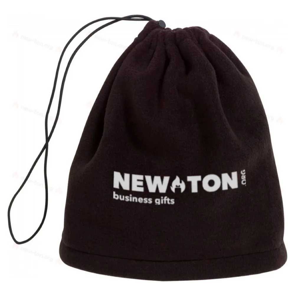 Флисовый шарф-шапка РАЗЛИЧНЫЙ, черный