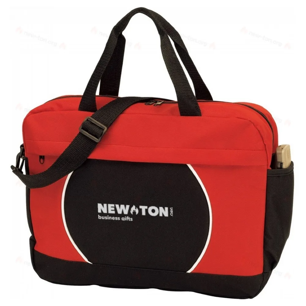 Элегантная сумка для документов PI, черная, красная