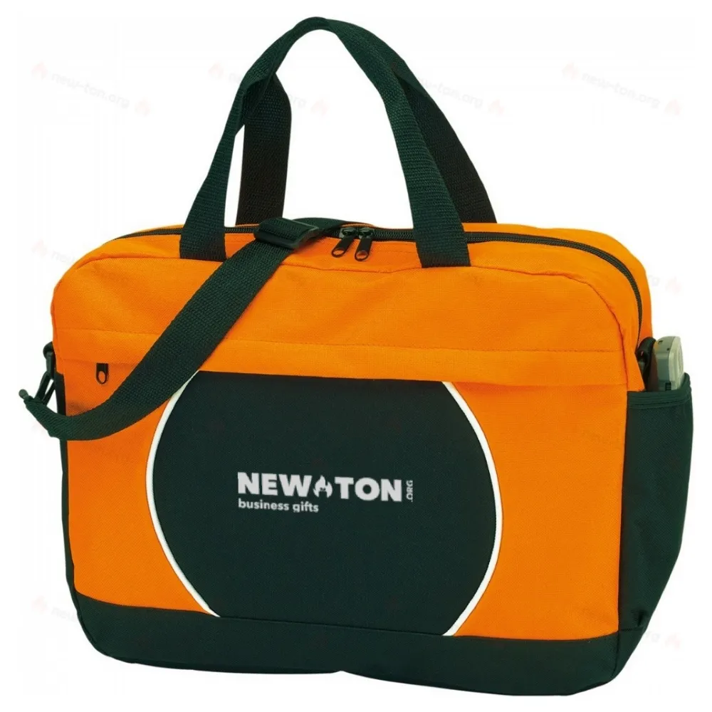 
                                            Elegant document bag PI, black, orange
                                            