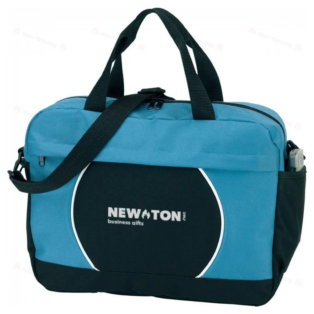 Элегантная сумка для документов PI, черная, голубая