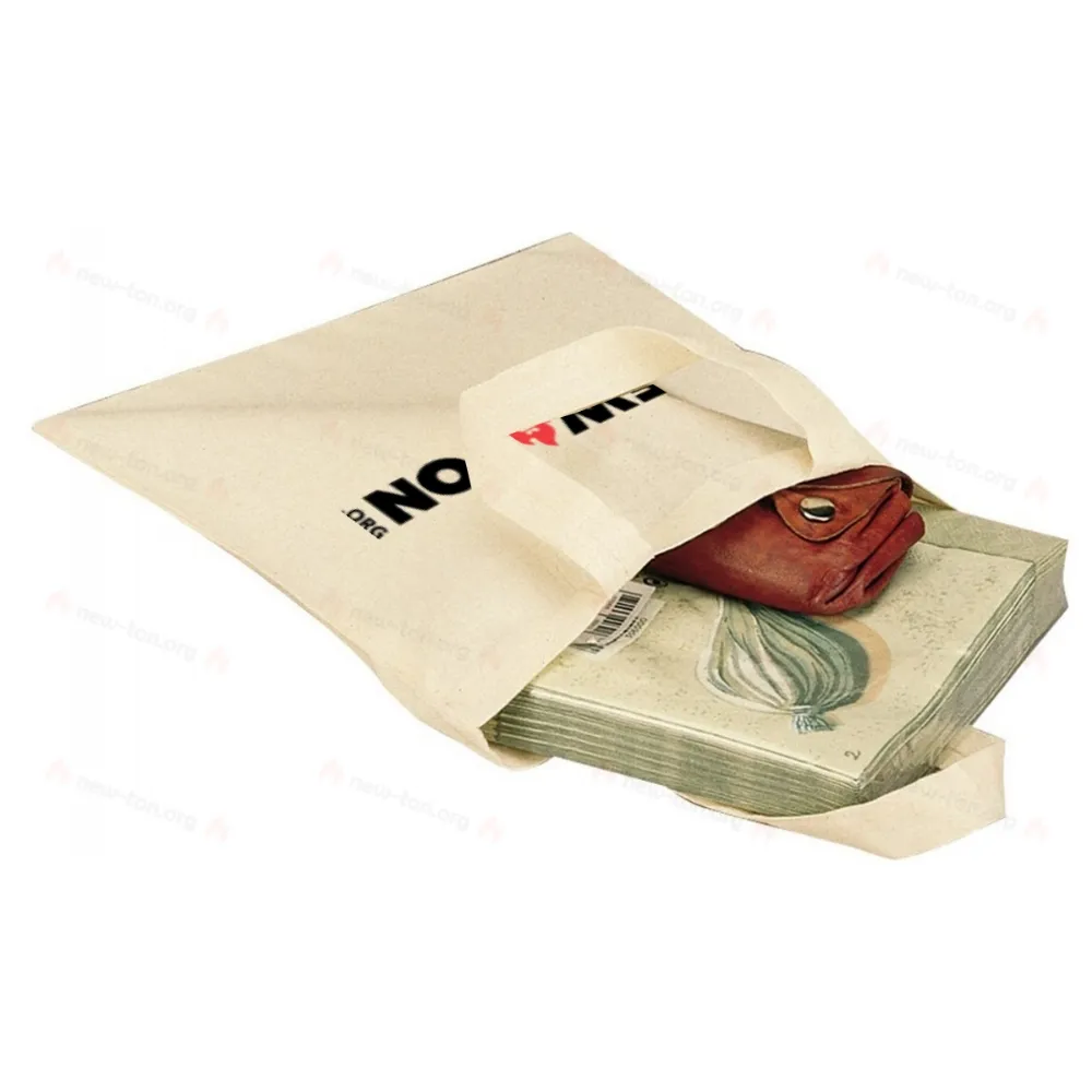 Маленькая хлопковая сумка LITTLE, бежевая