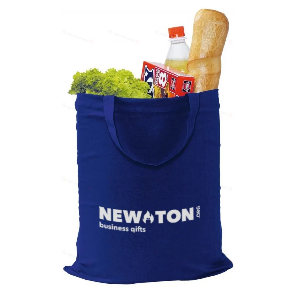 Хлопковая сумка PURE с короткими ручками, синяя