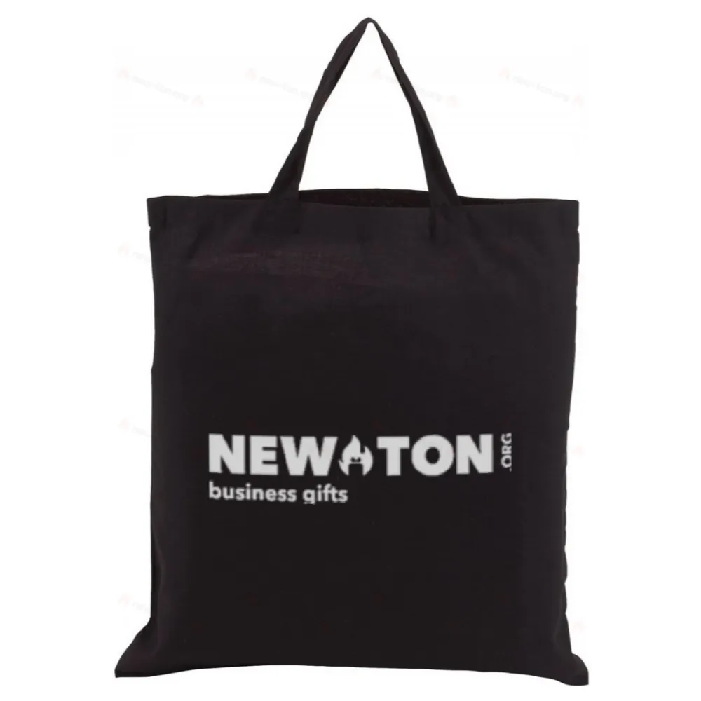 
                                            Cotton bag PURE with short handles, black
                                            