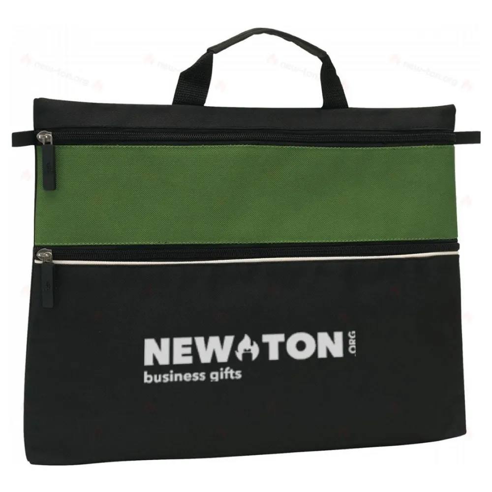 
                                            Document bag FILE, black, green
                                            