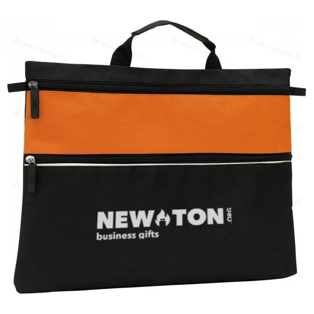 
                                            Document bag FILE, black, orange
                                            