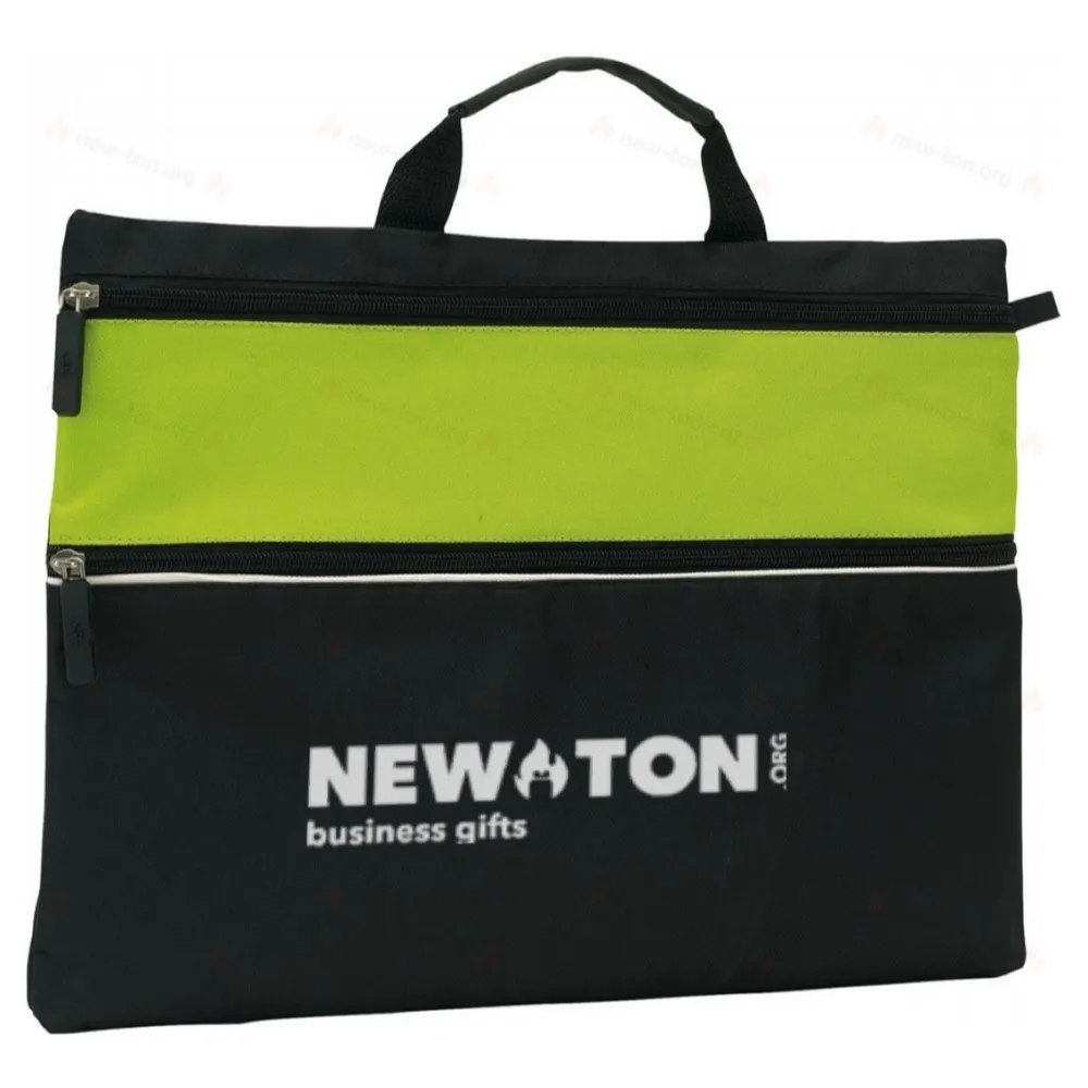 
                                            Document bag FILE, black, light green
                                            