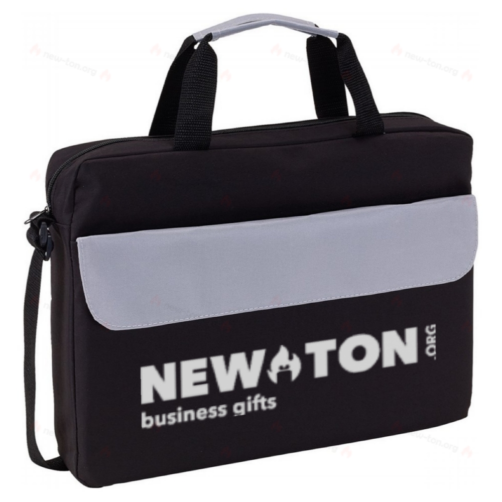 Сумка для документов BRISTOL, черная, серая