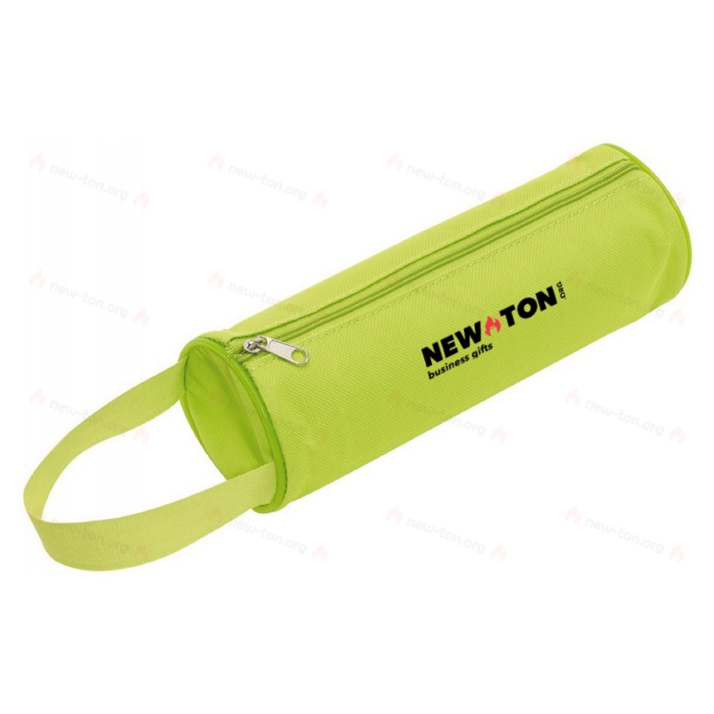 Пенал круглый SCHOOL, зеленый