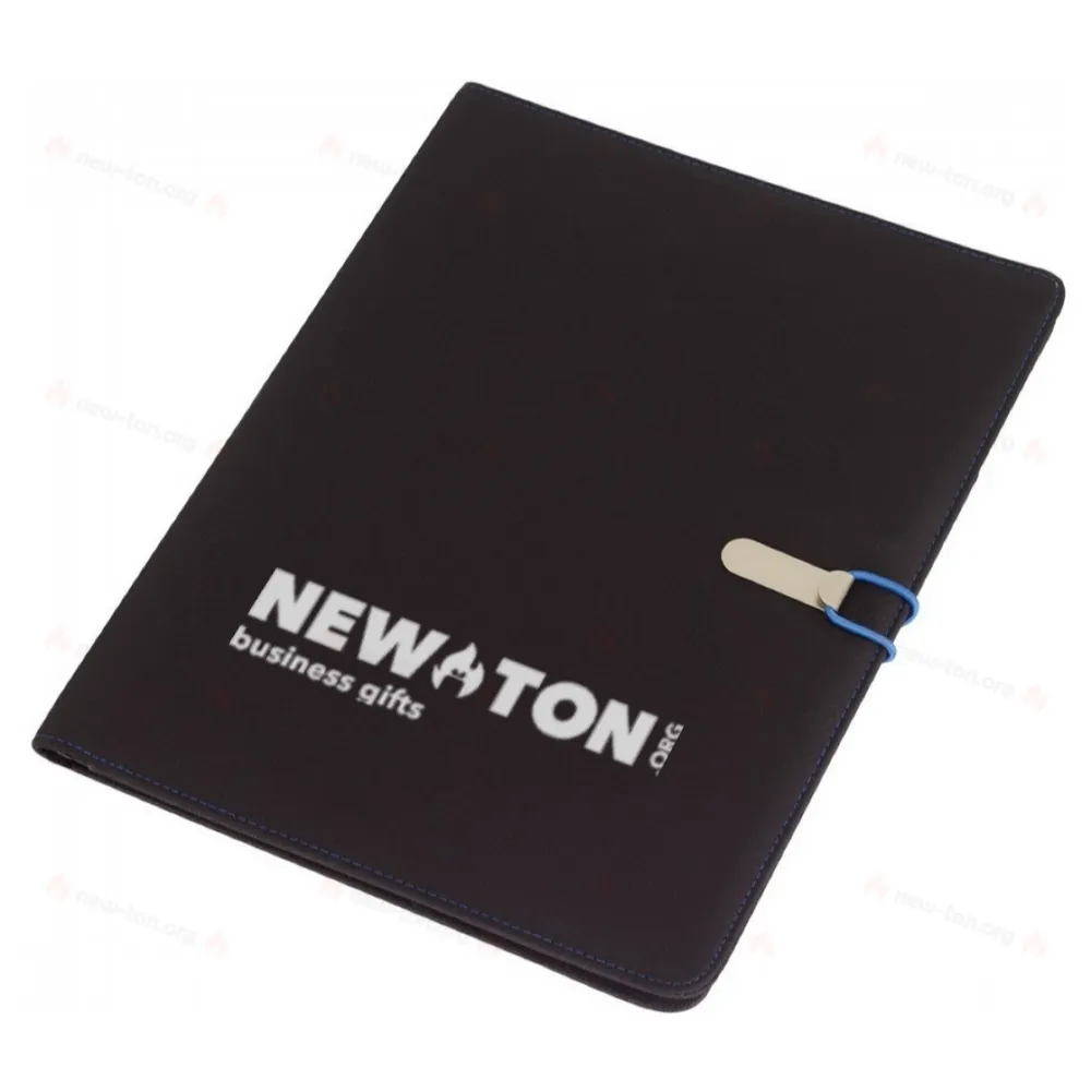 Папка А4 SESSION, черная, синяя