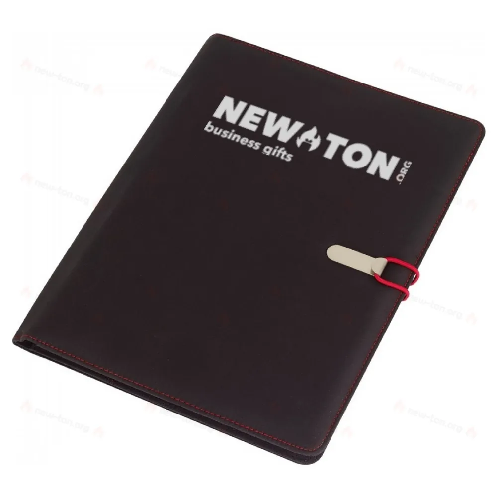 Папка А4 SESSION, черная, красная