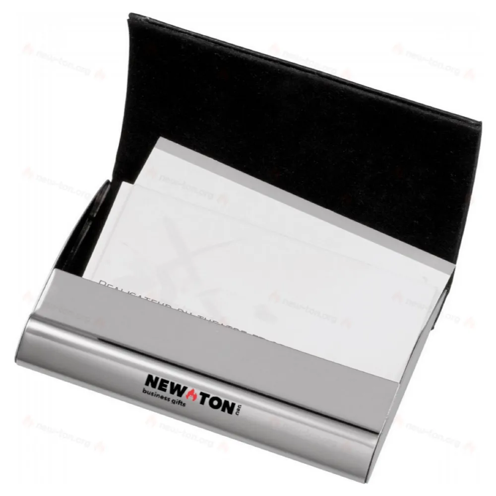 
                                            Name card holder PIET, black, silver
                                            