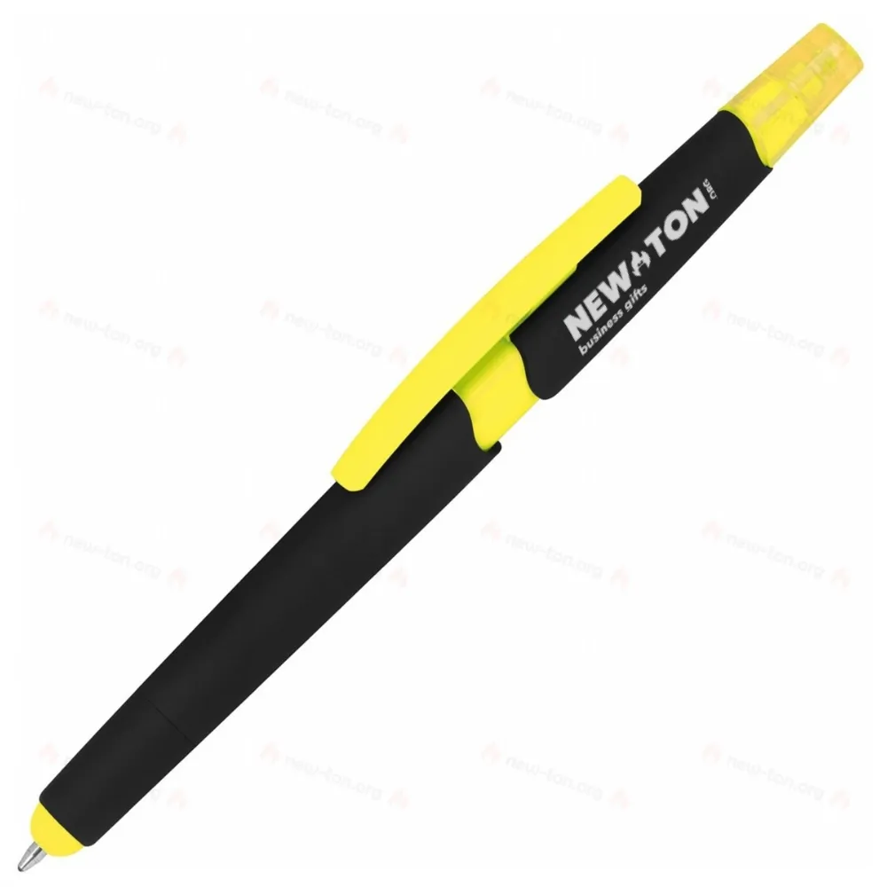 
                                                Plastic ballpen with highlighter and touch function
                                                