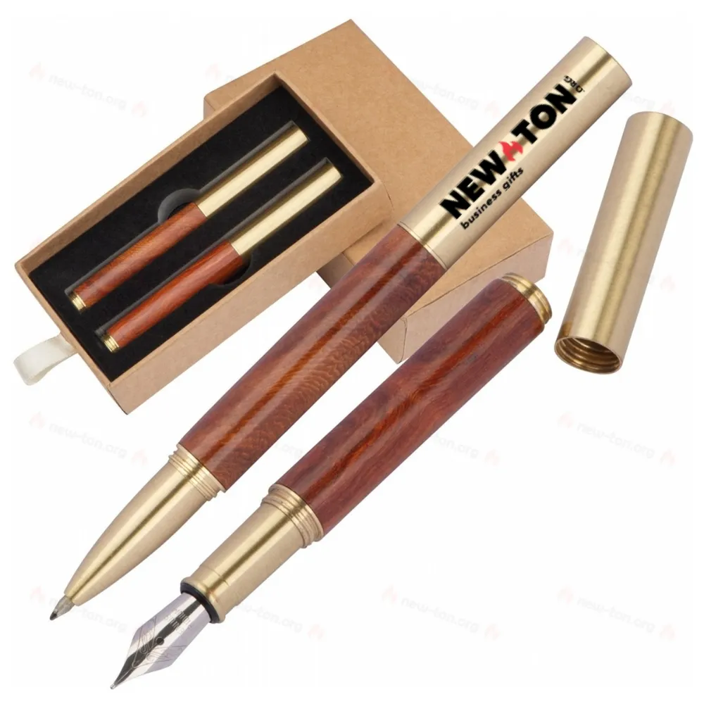 Письменный набор из дерева и латуни