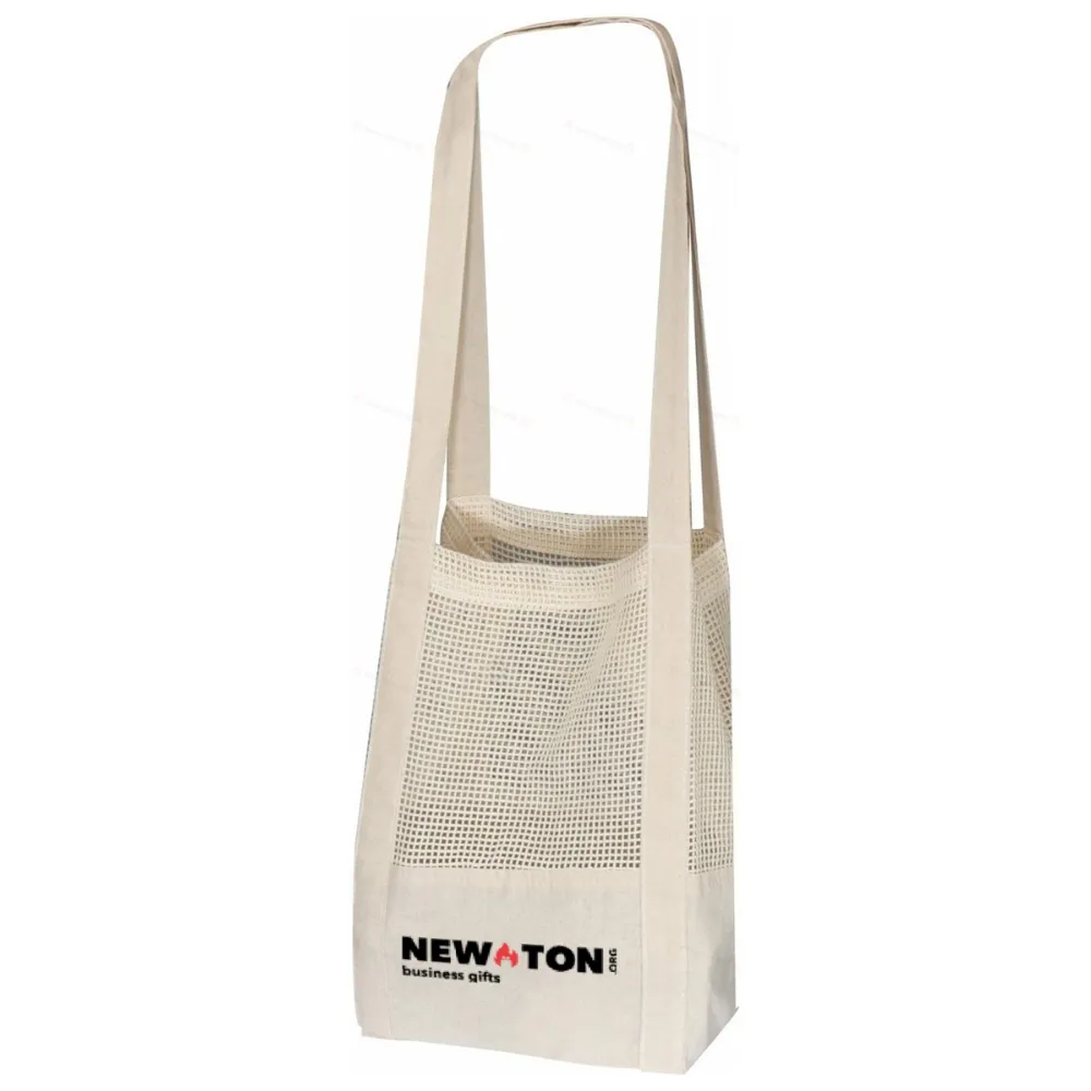 
                                            Cotton bag with crocheted part
                                            