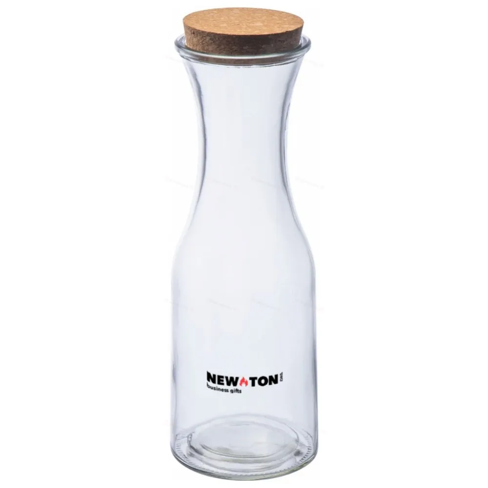 Стеклянный графин с пробковой крышкой