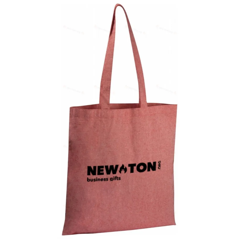 Сумка из переработанного хлопка с длинными ручками