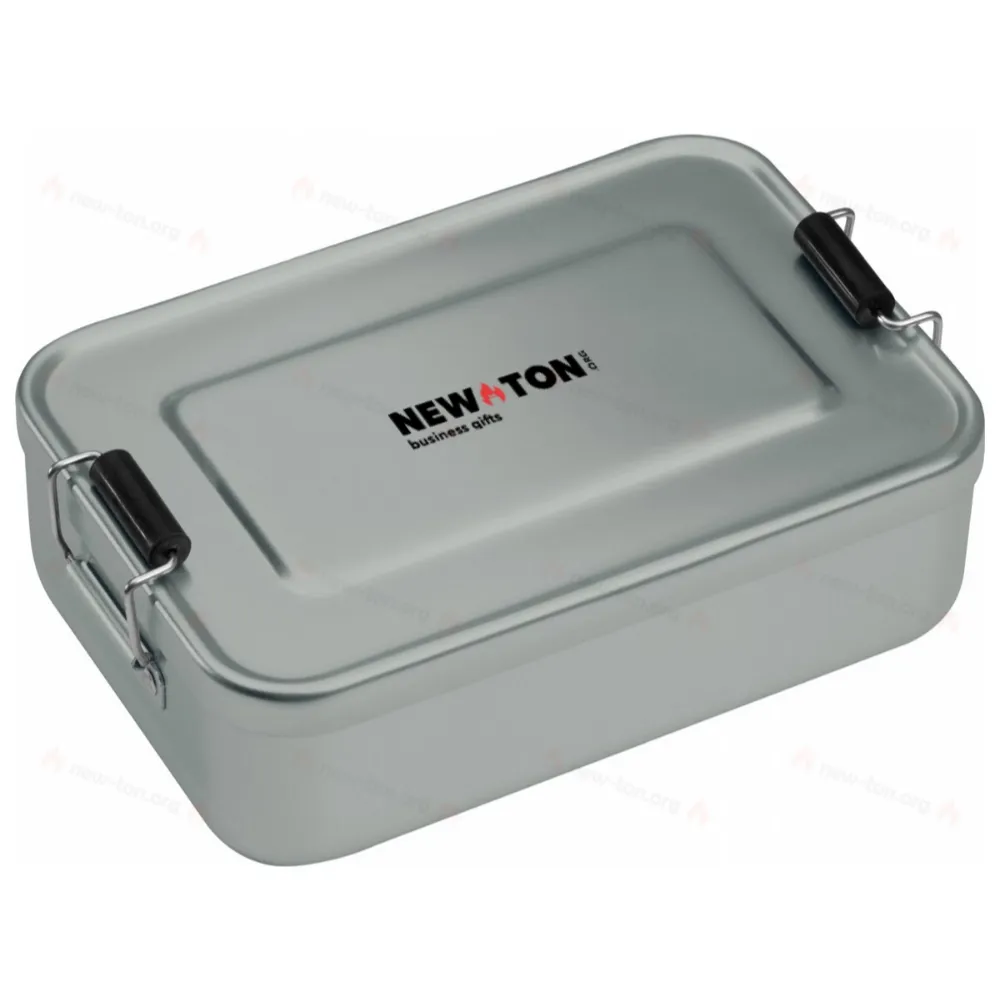 
                                            Aluminum lunch box with closure
                                            