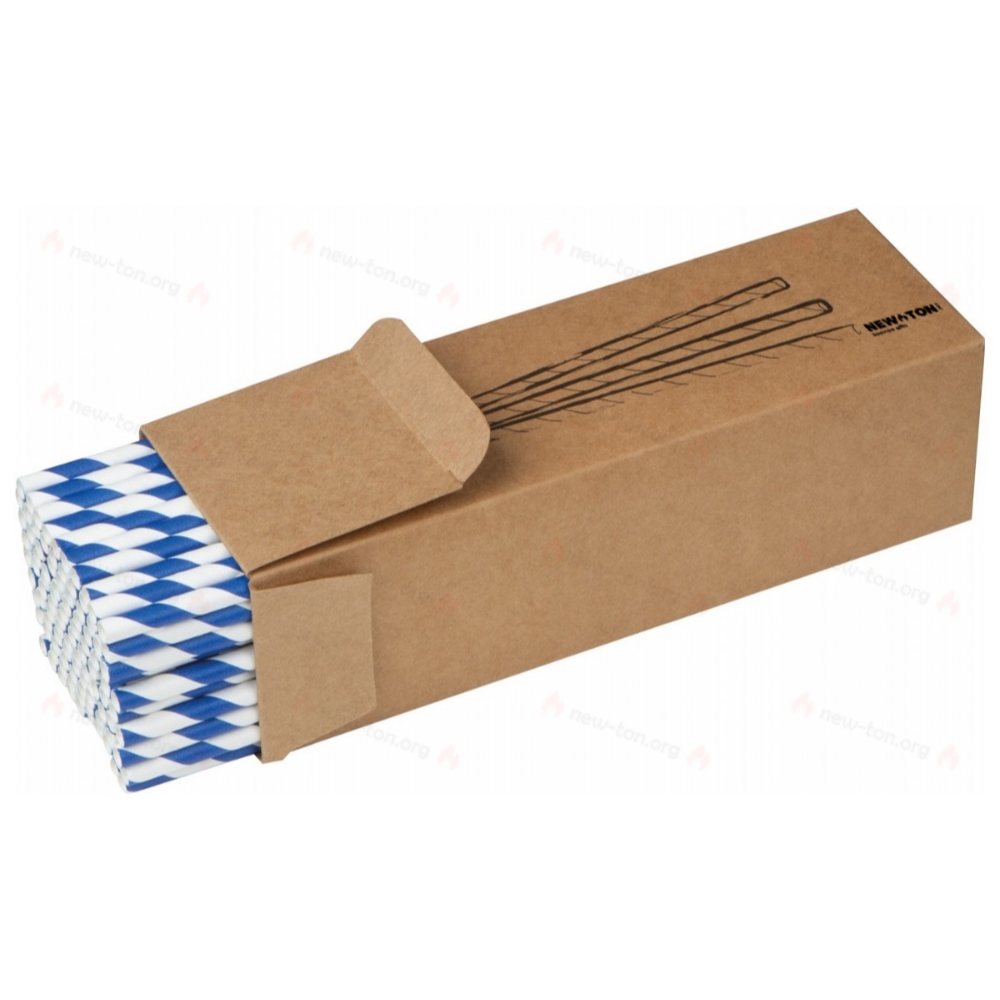 Набор из 100 трубочек для напитков из бумаги