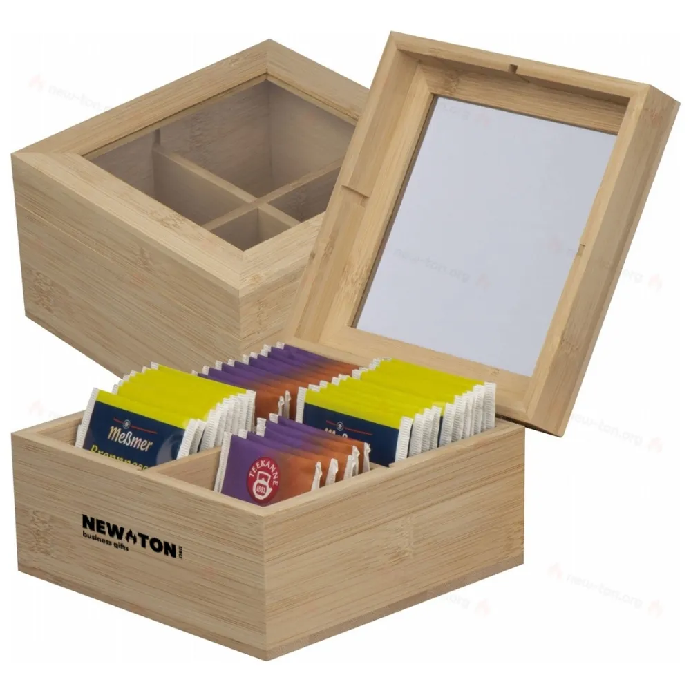 
                                                Wooden Tea-Box with Glass Lid
                                                