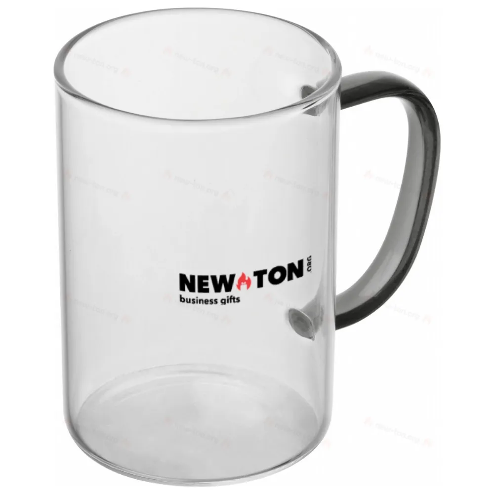 
                                            Glass Mug with colored Handle
                                            